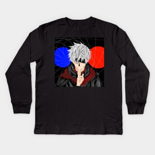 gojo unlimited void in sensei teaching curse Kids Long Sleeve T-Shirt